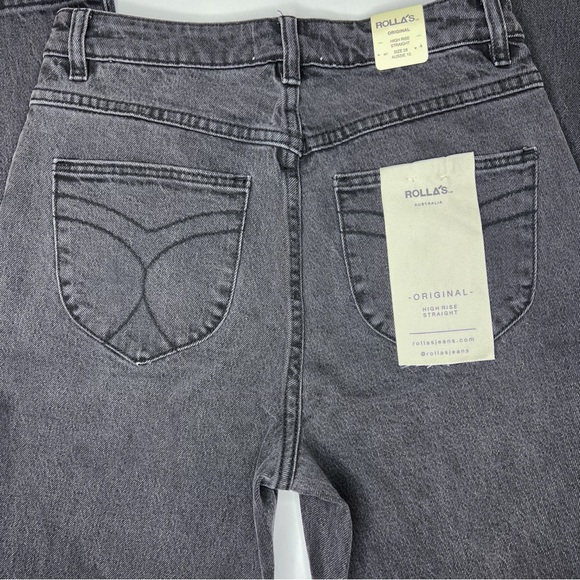 ROLLA’S Original High Rise Straight Jeans Brad Black size 28 NWT - Picture 10 of 10
